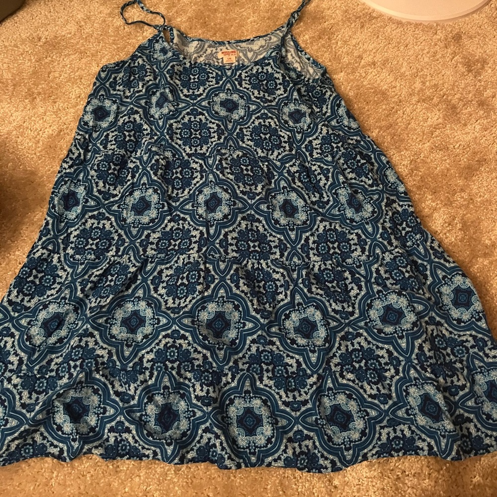 Mossimo blue flowy dress